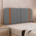 Ver imagem 2 de Cabeceira Painel Orgânico Cama Box Queen Size Flay 160cm Dobrável Linho Cinza Escuro - Desk Design