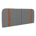 Ver imagem 1 de Cabeceira Painel Orgânico Cama Box Queen Size Flay 160cm Dobrável Linho Cinza Escuro - Desk Design