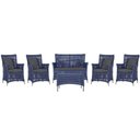 Ver imagem 1 de Jogo Sofá 4 Poltronas e Mesa Igapó Fendi E11 Trama Original Azul