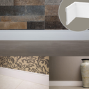 Ver imagem 4 de Kit 10 Barras Rodapé de Poliestireno 7 Cm Altura Branco Frisado (10mm X 2 Metros)