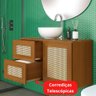 Gabinete para Banheiro Maya com Tela de Rattan - 5