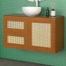 Gabinete para Banheiro Maya com Tela de Rattan - 1