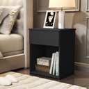 Ver imagem 1 de Mesa de Cabeceira para Quarto com Gaveta e Prateleira Jasmim - Preto