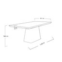 Ver imagem 4 de Mesa de Jantar 4 Lugares Imbuia Tampo Branco 1,4m - Meydan