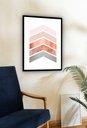 Ver imagem 2 de Quadro Decorativo Abstrato Geométrico Rosê - 70x50cm:moldura Preta