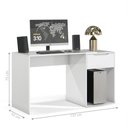 Ver imagem 2 de Mesa Home Office com Gaveta Baku Branco