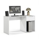 Ver imagem 3 de Mesa Home Office com Gaveta Baku Branco