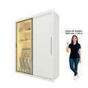 Ver imagem 5 de Guarda-Roupa Solteiro 2 Portas com 1 Porta Reflectante com LED 100% MDF Royale