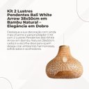 Ver imagem 6 de Kit 2 Lustres Pendente Bali White Arrow em Bambu Natural – 38x50 Cm