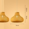 Kit 2 Lustres Pendente Bali White Arrow em Bambu Natural – 38x50 Cm - 5