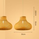 Ver imagem 5 de Kit 2 Lustres Pendente Bali White Arrow em Bambu Natural – 38x50 Cm