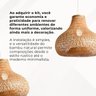 Kit 2 Lustres Pendente Bali White Arrow em Bambu Natural – 38x50 Cm - 8