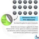Ver imagem 4 de Elemento Tátil Alerta Pvc Adesivado Cinza