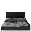 Ver imagem 1 de Cabeceira Suspensa Cama Box Solteiro Riscada Suede 90x55:preto
