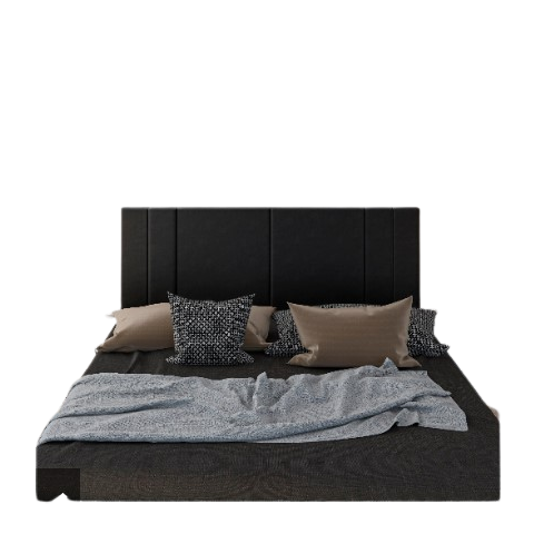 Cabeceira Suspensa Cama Box Solteiro Riscada Suede 90x55:preto
