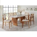 Ver imagem 1 de Conjunto de Sala de Jantar Yady 160 Vidro Champanhe