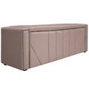 Ver imagem 1 de Calçadeira Baú King 195 Cm Para Cama Box Suede Rosê