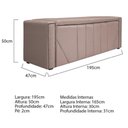 Ver imagem 5 de Calçadeira Baú King 195 Cm Para Cama Box Suede Rosê