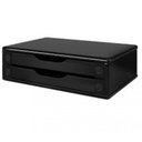 Ver imagem 2 de Suporte para Monitor Gaveteiro de Mesa 2 Gavetas Madeira Preto Black Piano