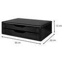Ver imagem 3 de Suporte para Monitor Gaveteiro de Mesa 2 Gavetas Madeira Preto Black Piano