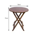 Ver imagem 2 de Jogo de Mesa Dobrável com 4 Cadeiras Tampo Redondo 70x70 Imbuia