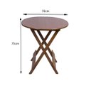Ver imagem 4 de Conjunto De Mesa Dobravel Com 4 Cadeiras Tampo Redondo 70x70 Imbuia