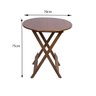 Conjunto De Mesa Dobravel Com 4 Cadeiras Tampo Redondo 70x70 Imbuia - 4