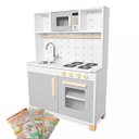 Ver imagem 1 de Cozinha Infantil com Pia Fogão e Microondas - Cinza