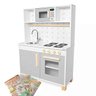 Cozinha Infantil com Pia Fogão e Microondas - Cinza - 1