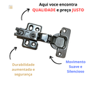 Ver imagem 7 de Dobradiça Curva com Amortecimento Kit 4 Unidades