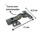 Ver imagem 4 de Dobradiça Curva com Amortecimento Kit 4 Unidades