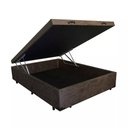 Ver imagem 6 de Cama Box Baú Casal Conforto Suede Marrom + Colchão Casal Conforto Espuma D23 Com EPS 16x138x188