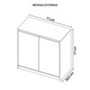 Ver imagem 6 de Armário Baixo para Escritório 2 Porta Branco Meta Caemmun