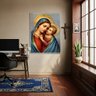 Quadro Nossa Senhora do Bom Conselho - 70x50cm:moldura Branca - 2
