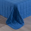 Ver imagem 7 de Kit Cobre Leito Colcha Speciale Casal Matelado Toque Acetinado 400 Fios 3 Peças Azul Royal - 100%
