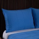 Ver imagem 5 de Kit Cobre Leito Colcha Speciale Casal Matelado Toque Acetinado 400 Fios 3 Peças Azul Royal - 100%