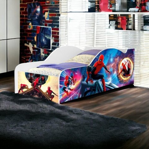 Cama Solteiro Carro Spider com Colchão Cambel
