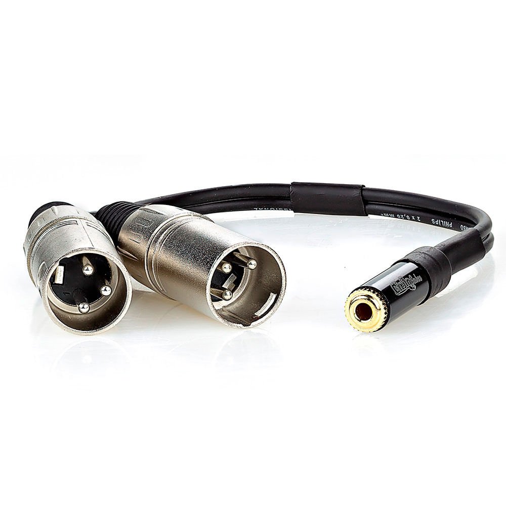 Cabo Adaptador P2 Femea para 2 Xlr Macho - 5 Metros