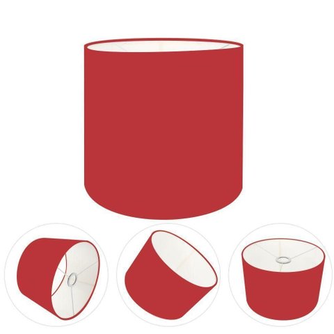 Cúpula Abajur e Luminária Cilíndrica Vivare Cp-7010 Ø25x25cm - Bocal Nacional Bordo