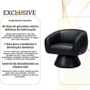 Ver mais imagens de Poltrona Giratória Orgânica Maya Tecido Linho Courino Design Redondo Sala Quarto Suporta 150kg:corin