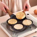 Ver imagem 2 de Frigideira Alumínio 4 Ovos Antiaderente Alça Cozinha Preto