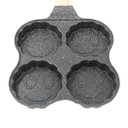 Ver imagem 3 de Frigideira Alumínio 4 Ovos Antiaderente Alça Cozinha Preto