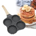 Ver imagem 1 de Frigideira Alumínio 4 Ovos Antiaderente Alça Cozinha Preto