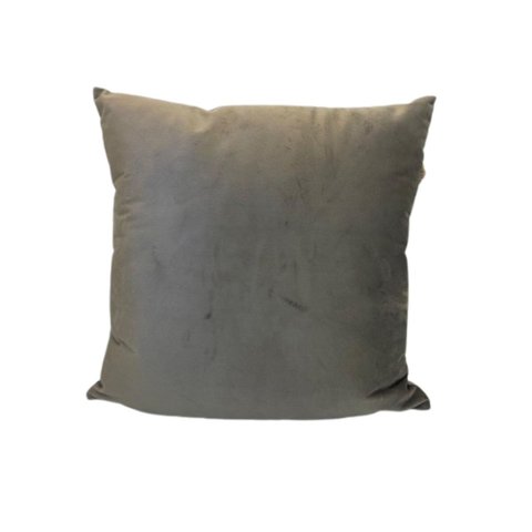 Almofada de Veludo Liso Cinza