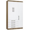 Ver imagem 1 de Guarda Roupa Modulado 132cm 3 Portas e 4 Gavetas Paris Luciane Móveis