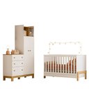 Ver imagem 5 de Kit Quarto de Bebê Flora Guarda Roupa Cômoda Berço Mini Cama Qmovi