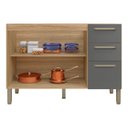 Ver imagem 6 de Balcao com Tampo 3p 2g 120 Cm Mad Versalhes Freijo Gris Ktp