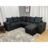 Sofá de Canto C/ Chaise - com 06 Lugares:preto - 1
