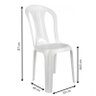 Capa Cadeiras Plásticas Decoração Moderna Branco Linda - 3