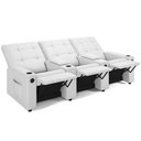 Ver imagem 1 de Poltrona do Papai Reclinável Cinema 3 Lugares Manual Baú Usb Haifa F05 Facto Branco - Lyam Decor